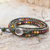Jasper wrap bracelet, 'Forest Enchantment' - Handcrafted Leather and Agate Wrap Bracelet (image 2) thumbail