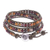 Jasper wrap bracelet, 'Forest Enchantment' - Handcrafted Leather and Agate Wrap Bracelet (image 2a) thumbail