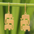 Gold vermeil dangle earrings, 'Elephant Stack' - Gold Vermeil Dangle Earrings (image 2) thumbail
