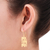 Gold vermeil dangle earrings, 'Elephant Stack' - Gold Vermeil Dangle Earrings (image 2c) thumbail