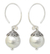 Silver dangle earrings, 'Thai Moonlight' - Handmade Silver Dangle Earrings
