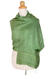 Silk shawl, 'Green Treasure' - Hand Made Silk Shawl (image 2a) thumbail