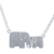 Sterling silver pendant necklace, 'Family Love' - Hand Crafted Silver Elephant Pendant Necklace thumbail