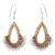 Rose quartz and labradorite dangle earrings, 'Flirty Rose' - Labradorite Crocheted Dangle Earrings