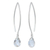 Quartz dangle earrings, 'Majestic Ice' - Sterling Silver and Quartz Dangle Earrings (image 2a) thumbail
