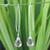 Pink quartz dangle earrings, 'Majestic Ice' - Modern Sterling Silver and Quartz Earrings (image 2) thumbail