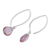 Pink quartz dangle earrings, 'Majestic Ice' - Modern Sterling Silver and Quartz Earrings (image 2b) thumbail