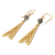 Gold vermeil labradorite filigree earrings, 'Chiang Rai Chic' - Gold vermeil labradorite filigree earrings (image 2b) thumbail