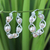 Cultured pearl hoop earrings, 'Peach Twist' - Sterling Silver and Pearl Hoop Earrings thumbail