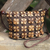Coconut shell shoulder bag, 'Petite Garden' - Handcrafted Floral Coconut Shell Shoulder Bag  thumbail