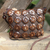 Coconut shell shoulder bag, 'Petite Blossoms' - Fair Trade Floral Coconut Shell Shoulder Bag (image 2) thumbail