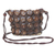 Coconut shell shoulder bag, 'Petite Blossoms' - Fair Trade Floral Coconut Shell Shoulder Bag thumbail