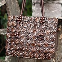 Bolso Tote de cáscara de coco, 'Thai Garden'