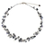 Cultured pearl and tourmalinated quartz beaded necklace, 'River of Night' - Beaded Quartz and Pearl Necklace from Thailand (image 2b) thumbail