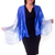 Silk shawl, 'Shimmering Sky' - Blue Silk Shawl (image 2b) thumbail