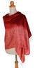 Silk shawl, 'Shimmering Vermilion' - Artisan Crafted Silk Shawl (image 2b) thumbail