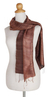 Silk scarf, 'Bold Spice' - Unique Silk Scarf from Thailand (image 2b) thumbail