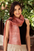 Silk scarf, 'Bold Rose' - Pink Silk Scarf (image 2) thumbail