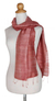 Silk scarf, 'Bold Rose' - Pink Silk Scarf (image 2b) thumbail