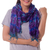 Tie-dyed scarf, 'Smoky Lily' - Hand Made Tie-dyed Scarf (image 2a) thumbail