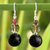 Garnet and smoky quartz dangle earrings, 'Red Carpet' - Garnet and Smoky Quartz Dangle Earrings