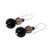 Garnet and smoky quartz dangle earrings, 'Red Carpet' - Garnet and Smoky Quartz Dangle Earrings