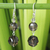 Smoky quartz dangle earrings, 'Chiang Mai Evening' - Handcrafted Smoky Quartz Dangle Earrings thumbail