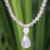 Rose quartz pendant necklace, 'Feminine Pink' - Rose Quartz Beaded Necklace