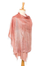 Silk shawl, 'Bold Rose' - Handcrafted Silk Shawl (image 2b) thumbail