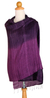 Silk shawl, 'Bold Violet' - Unique Silk Shawl (image 2b) thumbail