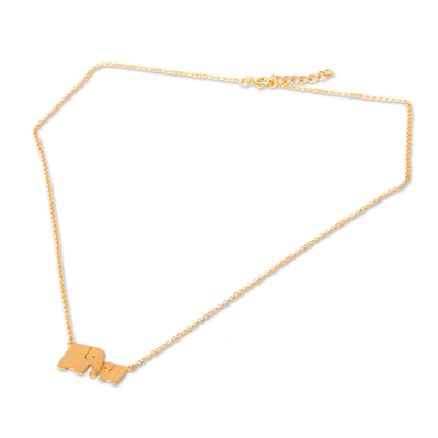 Halskette mit Anhänger aus Gold-Vermeil - Elefanten-Halskette aus Gold-Vermeil