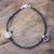 Lapis lazuli beaded bracelet, 'Hill Tribe River' - Hill Tribe Silver and Lapis Lazuli Bracelet (image 2) thumbail