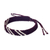 Silver accent wristband bracelet, 'Diagonal Mulberry' - Hill Tribe Silver Wristband Bracelet