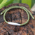 Silver accent braided bracelet, 'Peaceful Jungle' - Hill Tribe Silver Braided Bracelet thumbail
