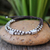 Silver accent braided bracelet, 'Hill Tribe Geometry' - Hill Tribe Silver Braided Bracelet thumbail