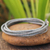 Silver accent wrap bracelet, 'Gray Labyrinth Walk' - Handcrafted Wrap Bracelet thumbail