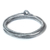 Silver accent wrap bracelet, 'Gray Labyrinth Walk' - Handcrafted Wrap Bracelet