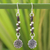 Silver dangle earrings, 'Urban Blossom' - Unique Floral Silver Dangle Earrings