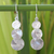 Sterling silver dangle earrings, 'Lunar Fanfare' - Hand Made Modern Sterling Silver Dangle Earrings thumbail