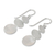 Sterling silver dangle earrings, 'Lunar Fanfare' - Hand Made Modern Sterling Silver Dangle Earrings (image 2b) thumbail