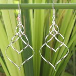 Sterling silver dangle earrings, 'Chiang Mai Chimes' - Modern Sterling Silver Dangle Earrings