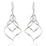 Sterling silver dangle earrings, 'Chiang Mai Chimes' - Modern Sterling Silver Dangle Earrings