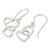 Sterling silver heart earrings, 'Locked in Love' - Women's Heart Shaped Sterling Silver Dangle Earrings (image 2b) thumbail