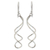 Sterling silver dangle earrings, 'Gentle Sigh' - Handcrafted Modern Sterling Silver Dangle Earrings (image 2a) thumbail