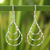 Sterling silver dangle earrings, 'Ripples in the Stream' - Modern Sterling Silver Dangle Earrings from Thailand