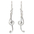 Sterling silver dangle earrings, 'Siam Melody' - Unique Sterling Silver Dangle Earrings