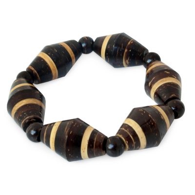Hand Made Coconut Shell Beaded Bracelet