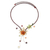 Carnelian and citrine choker, 'Gorgeous Blossom' - Citrine and Carnelian Flower Necklace (image 2a) thumbail