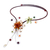 Carnelian and citrine choker, 'Gorgeous Blossom' - Citrine and Carnelian Flower Necklace (image 2b) thumbail
