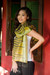 Batik scarf, 'Olive Embrace' - Batik Patterned Scarf (image 2c) thumbail